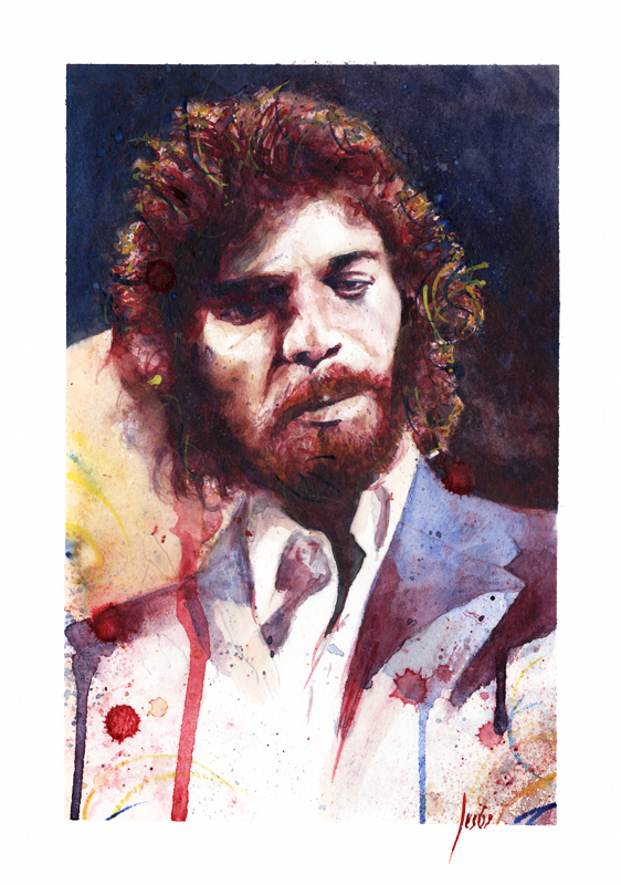 Retrato en acuarela Camarón de la Isla